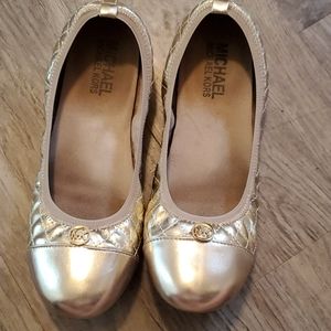 Gold Michael Kors flats